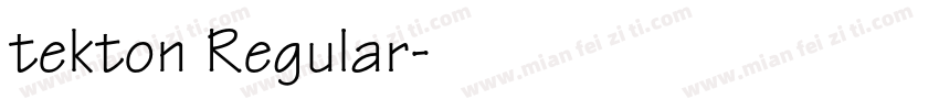 tekton Regular字体转换